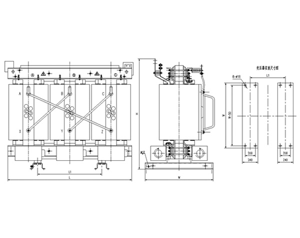 硅橡胶三相干式配电变压器2 硅橡胶三相干式配电变压器2